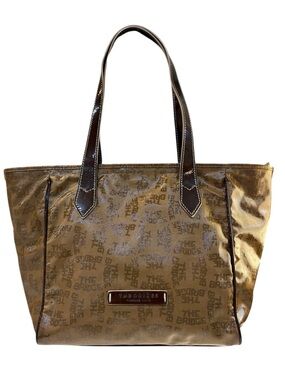 The Bridge Firenze 1969 Italian Tote w Patent Leather Straps & Trim Like New